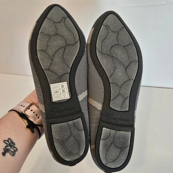 Skechers Cleo Wham Air Cooled Memory Foam Ballet Flats Gray Women's Sz 9 Comfort - Picture 6 of 8